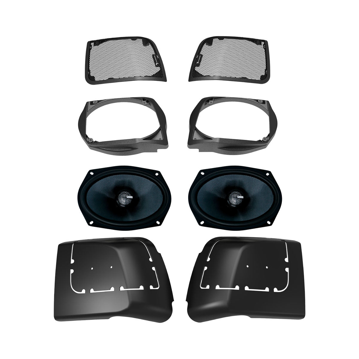 2014-2023 Harley Davidson® Cut In Lid Kit with MS692CX2 (2Ω) Speakers - MSMS692LK