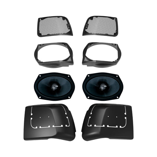 2014-2023 Harley Davidson® Cut In Lid Kit with MS692CX2 (2Ω) Speakers - MSMS692LK
