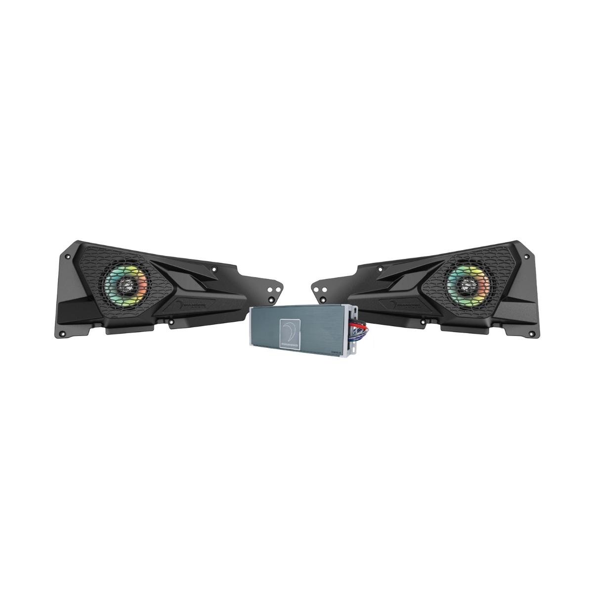 2014+ RZR XP© 6.5" 2-Way All Weather Front Speaker Kit with 2-Channel Amplifier - MSRZRKM12