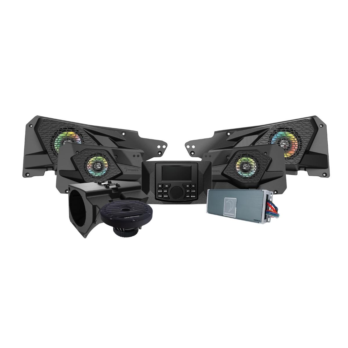 2014+ RZR© 2DR / 4DR Power Sports Speaker & Waterproof Amplifier Combo - MSRZRKM24