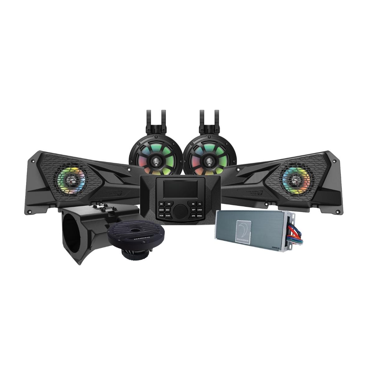 2014+ RZR 6.5" 2-Way Power Sports Speaker & 6-Ch Waterproof Amplifier - MSRZRKM32