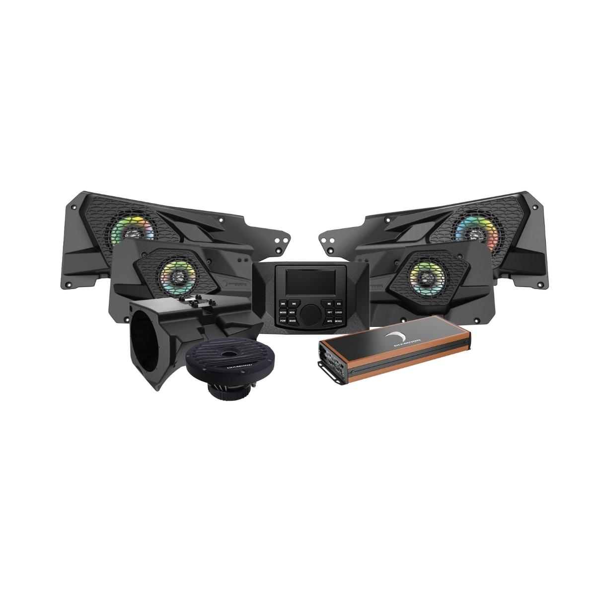 2014+ RZR© 2DR/4DR All Weather Speaker & Amplifier Combo - MSRZRKD24