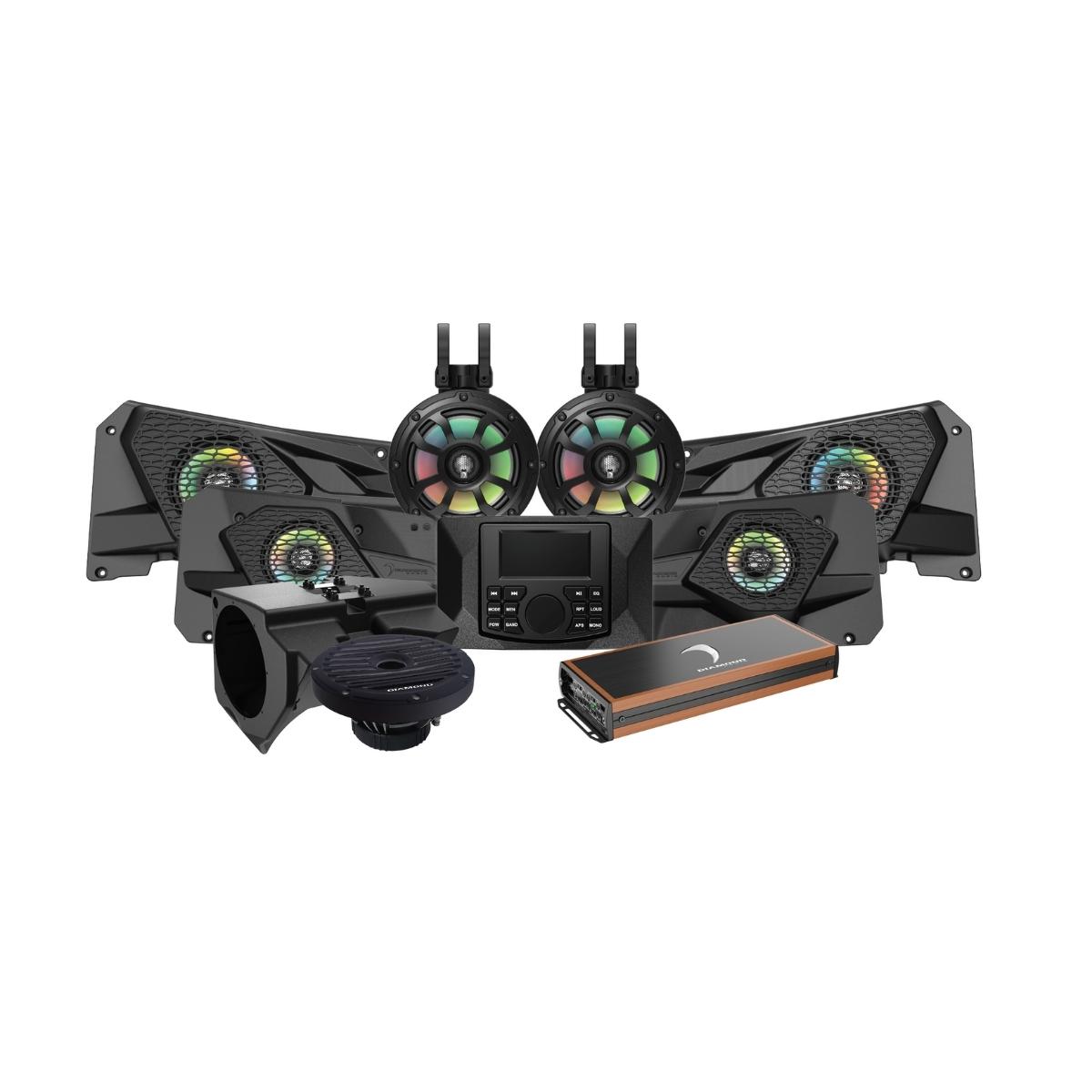 2014+ RZR© All Weather Speaker System with Full Range Amplifier - MSRZRKD34