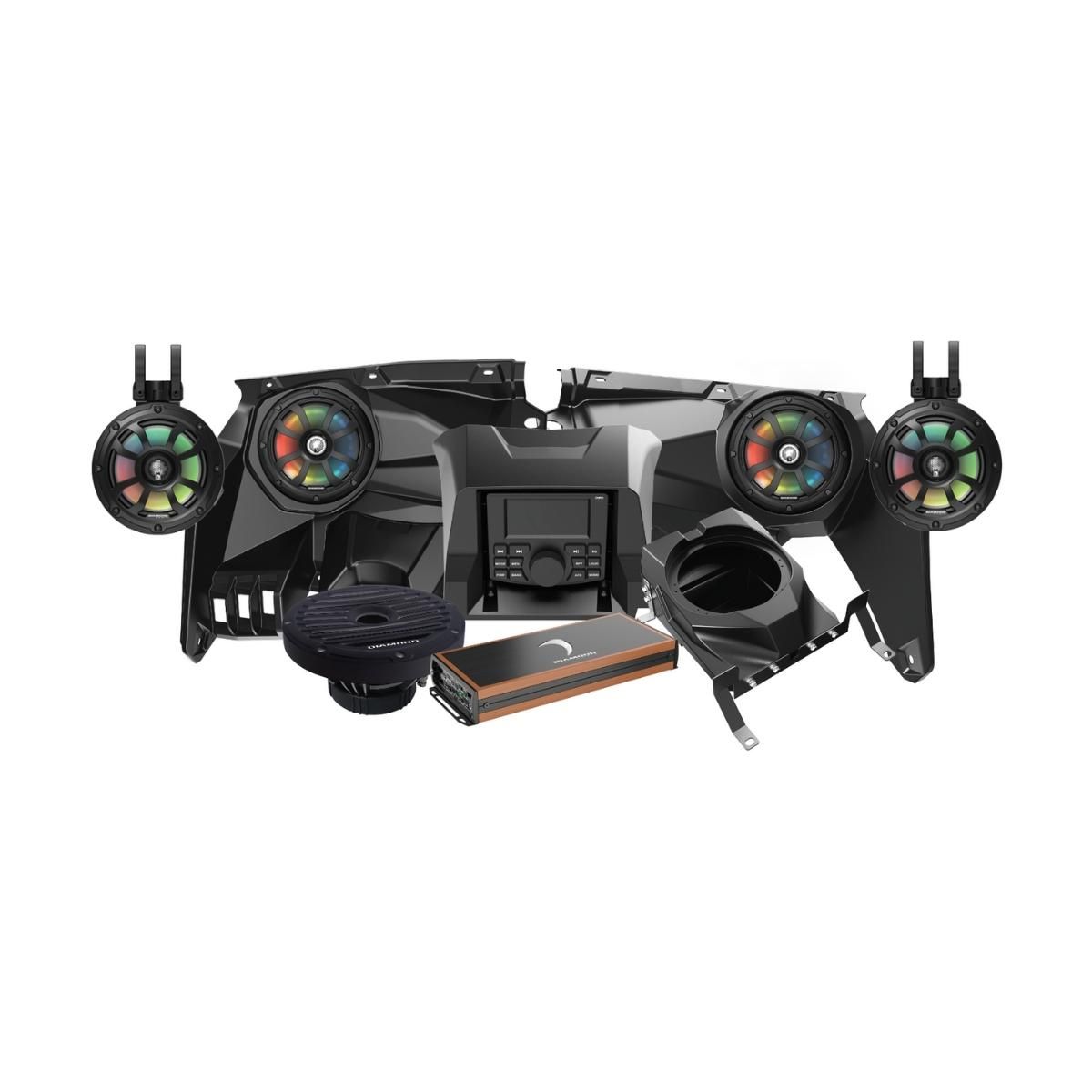 2017+ Can Am Maverick X3/X3 Radio and Amplifier Speaker Kit - MSX3KD3