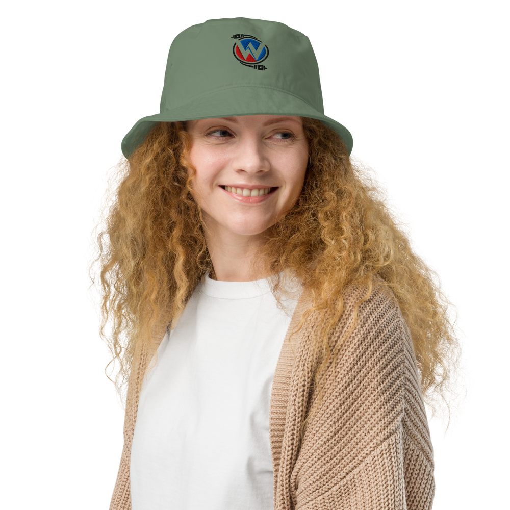Organic bucket hat "Crimson Depths Collection"