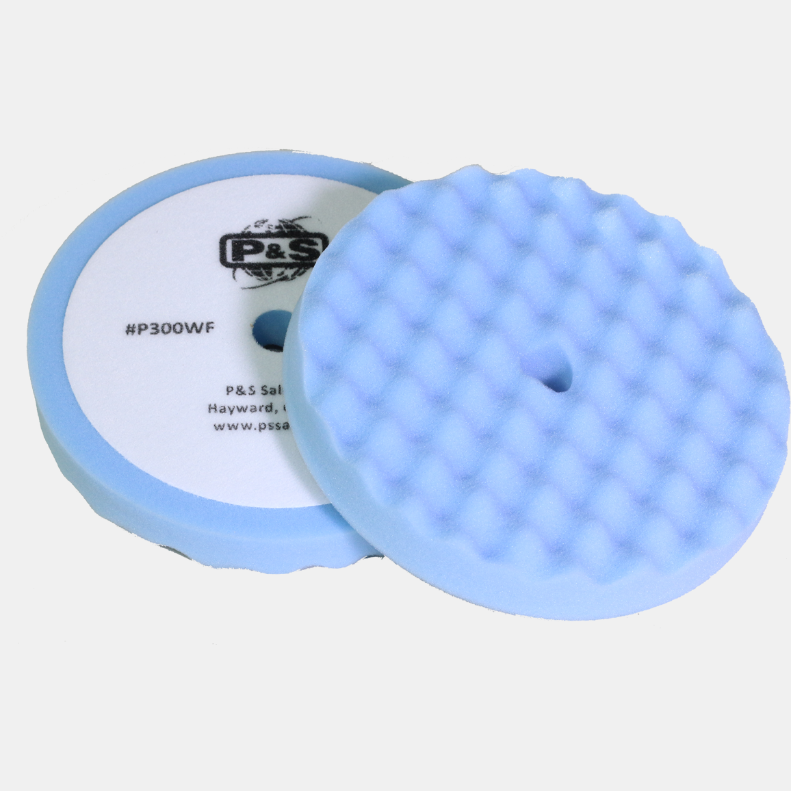 P & S Detail Products Finish Foam Velcro Waffle Pad-Lt. Blue P300WF