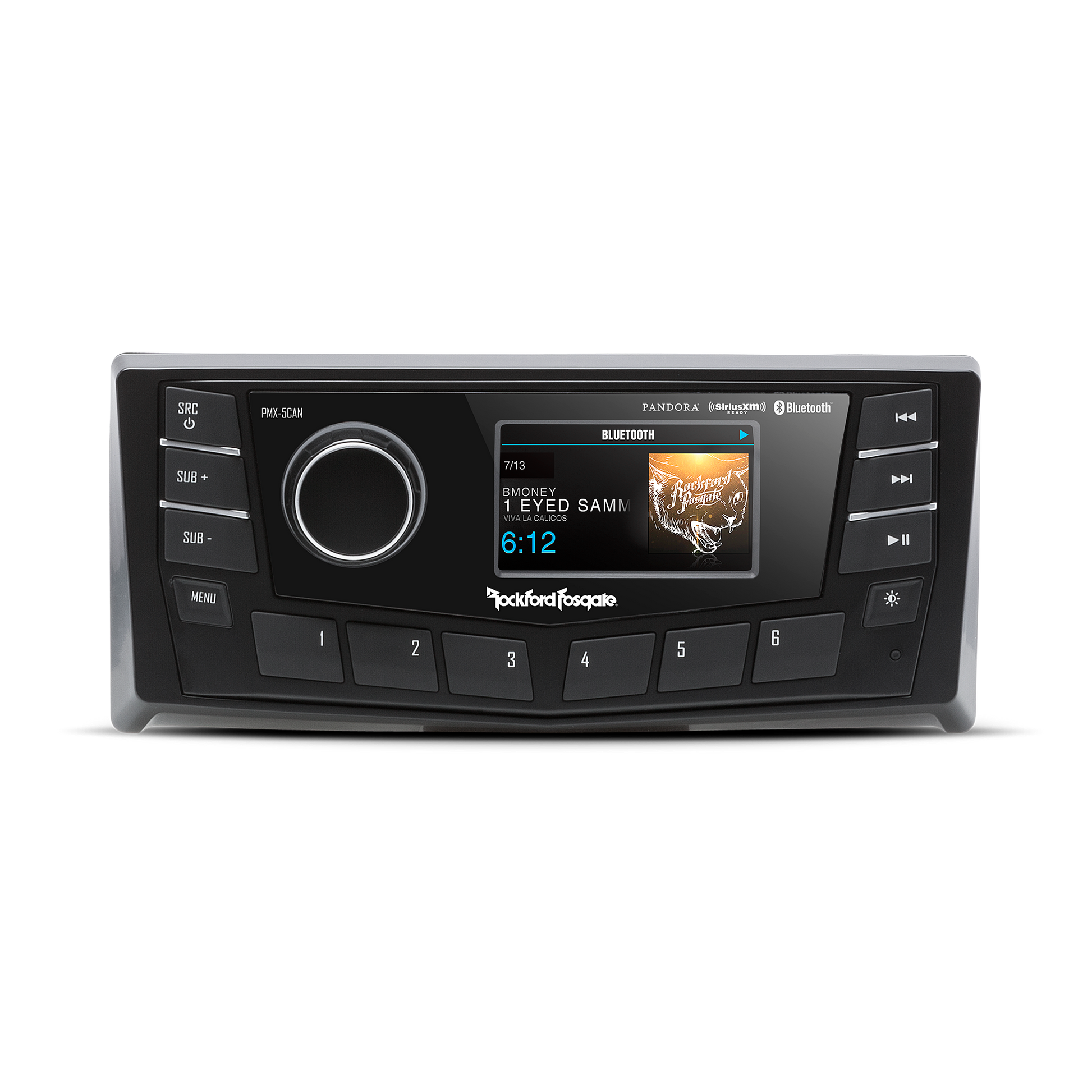 Marine AM/FM/WB Multi-Zone Digital Media Receiver 2.7" Display w/ CAN-bus