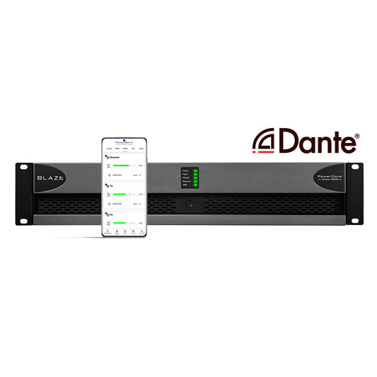 PowerZone Connect -Dante-10 input 2000W 8Ohm-70v 4ch IP Amp