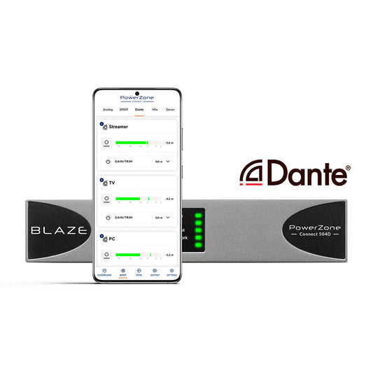 PowerZone Connect -Dante-14 input 500W 8Ohm-70v 4ch IP Amp