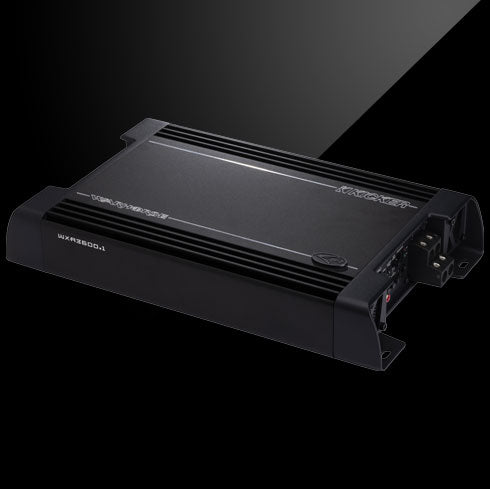 Angled view of Warhorse amplifier.
