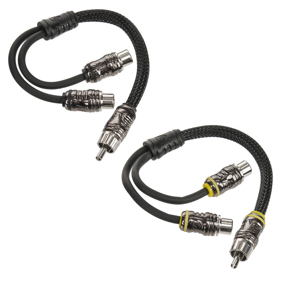 1 Male To 2 Female STROKER Series RCA Y Splitter (Pair) - RSY2F