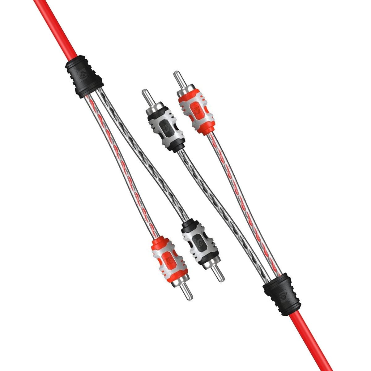 1 Female to 2 Male Twisted RCA Y-Cable Splitter (Pair) - RVY2M