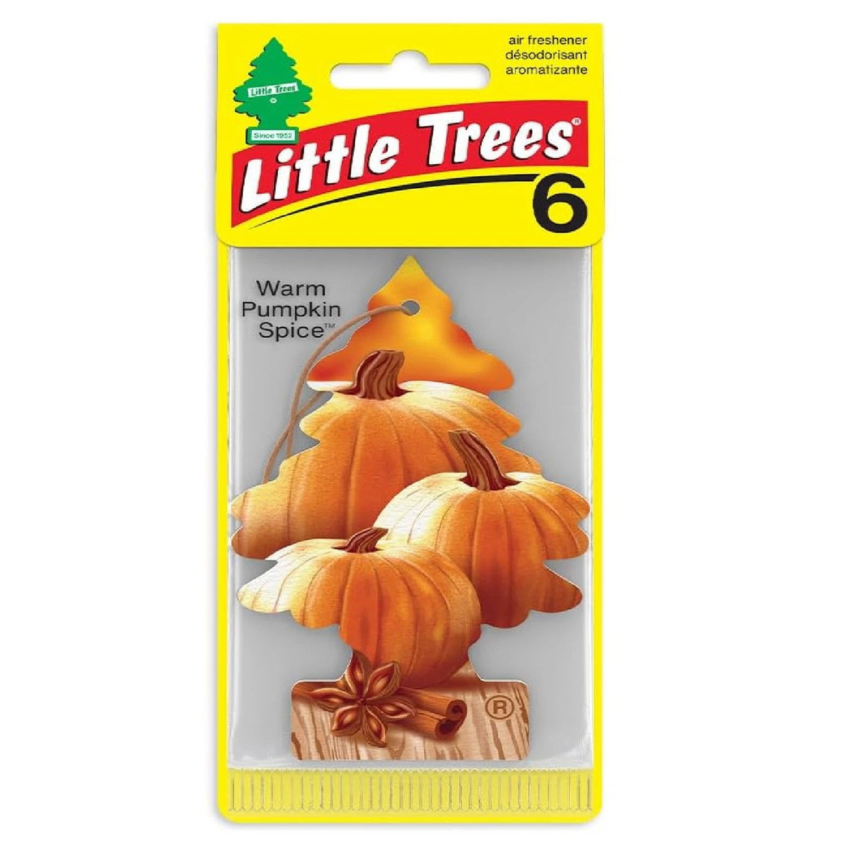 Little Trees Warm Pumpkin Spice 6 Pack U6P67451