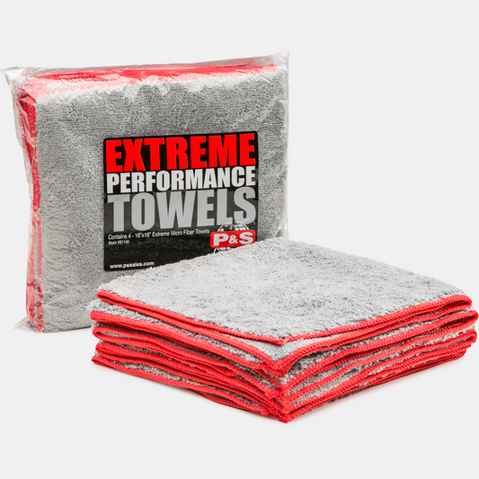P & S Detail Products Extreme Perf. Towels - Grey (16"x16") S1140