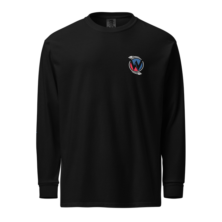 Garment-dyed heavyweight long-sleeve shirt "Crimson Depths Collection"