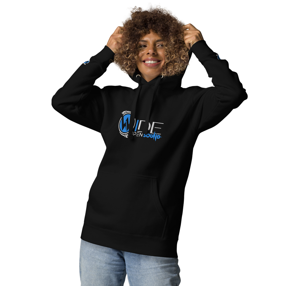 Unisex Hoodie Embroidered Front "Blue Collection"