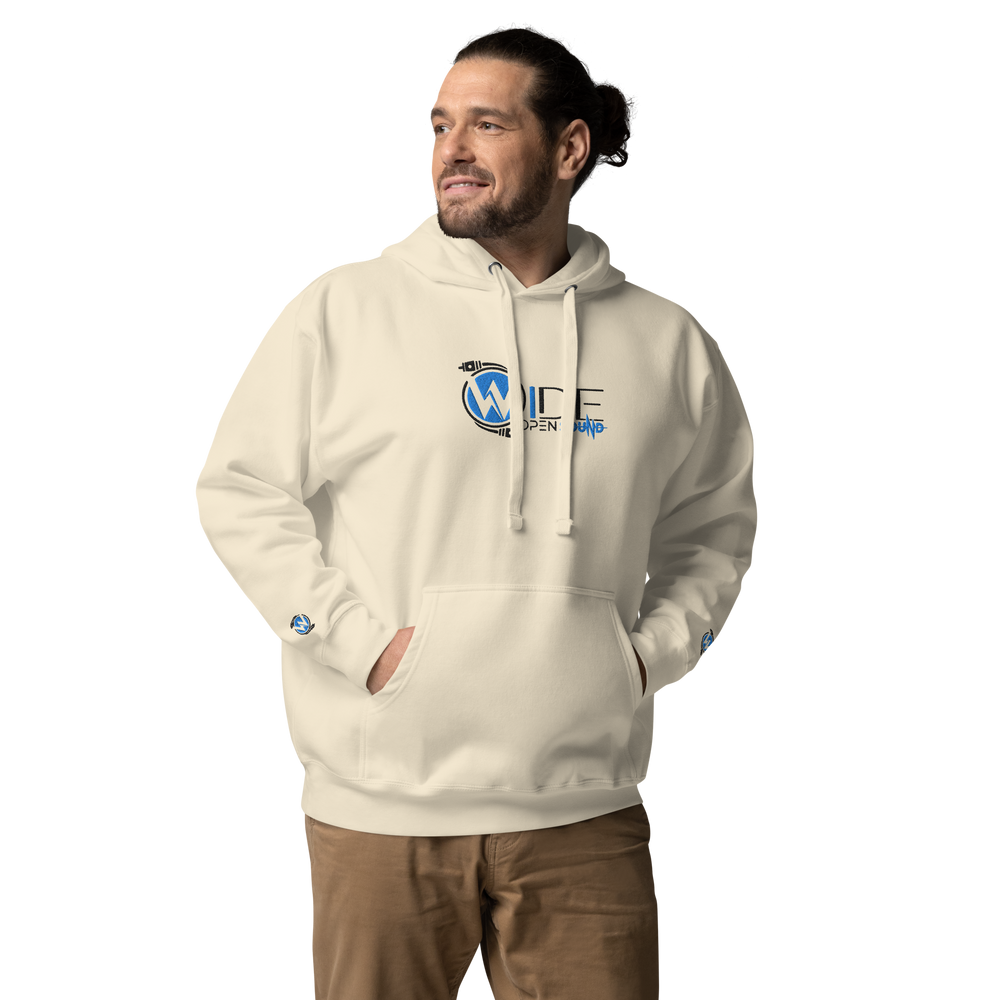 Unisex Hoodie Embroidered Front "Aqua Collection"