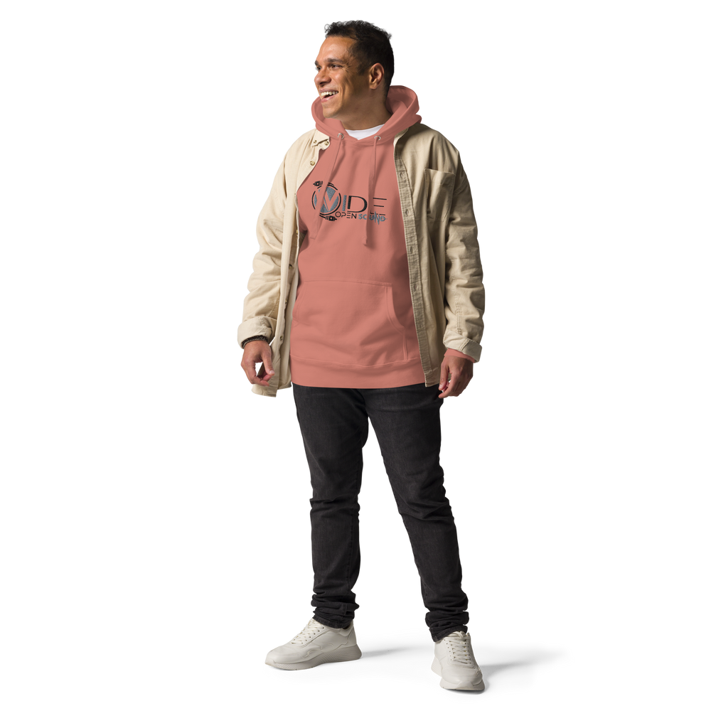 Unisex Hoodie Embroidered Front "Grey Collection"