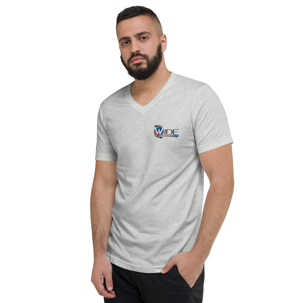Unisex Short Sleeve V-Neck T-Shirt "Crimson Depths Collection"