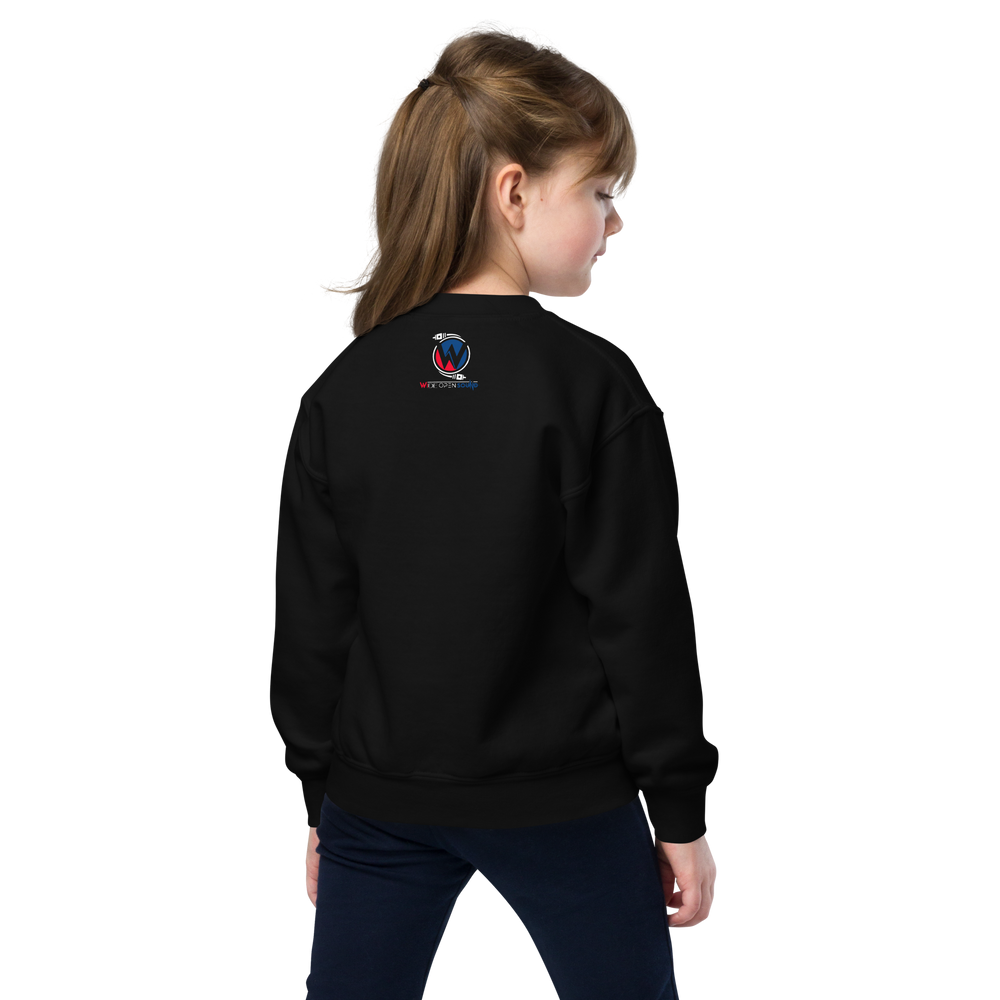 Youth crewneck sweatshirt "Crimson Depths Collection"