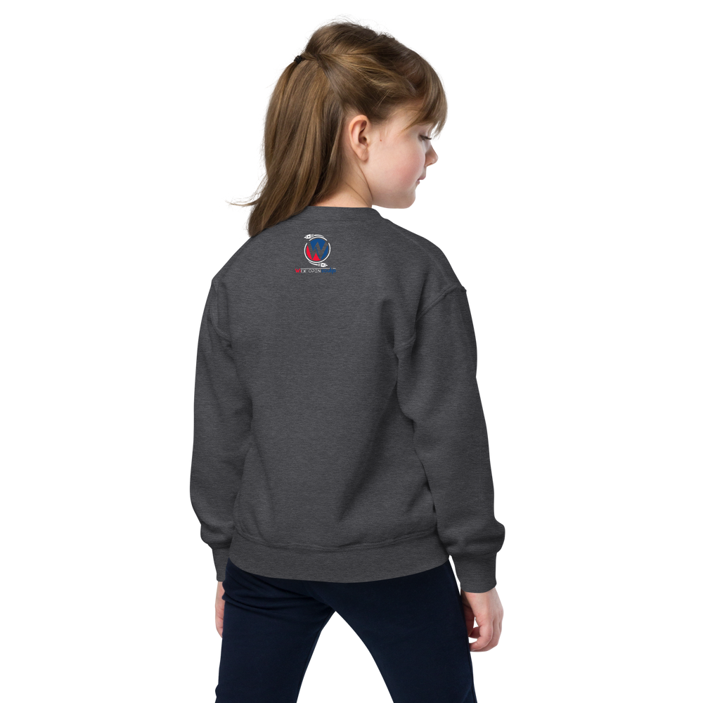Youth crewneck sweatshirt "Crimson Depths Collection"